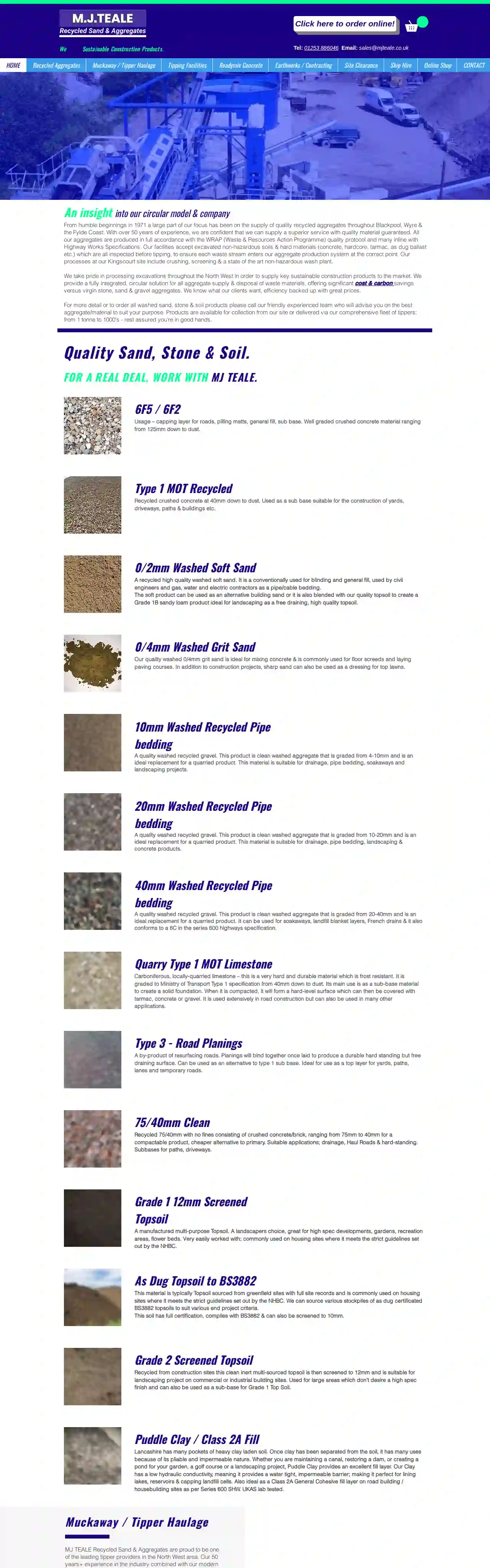 MJ TEALE Recycled Sand & Aggregates