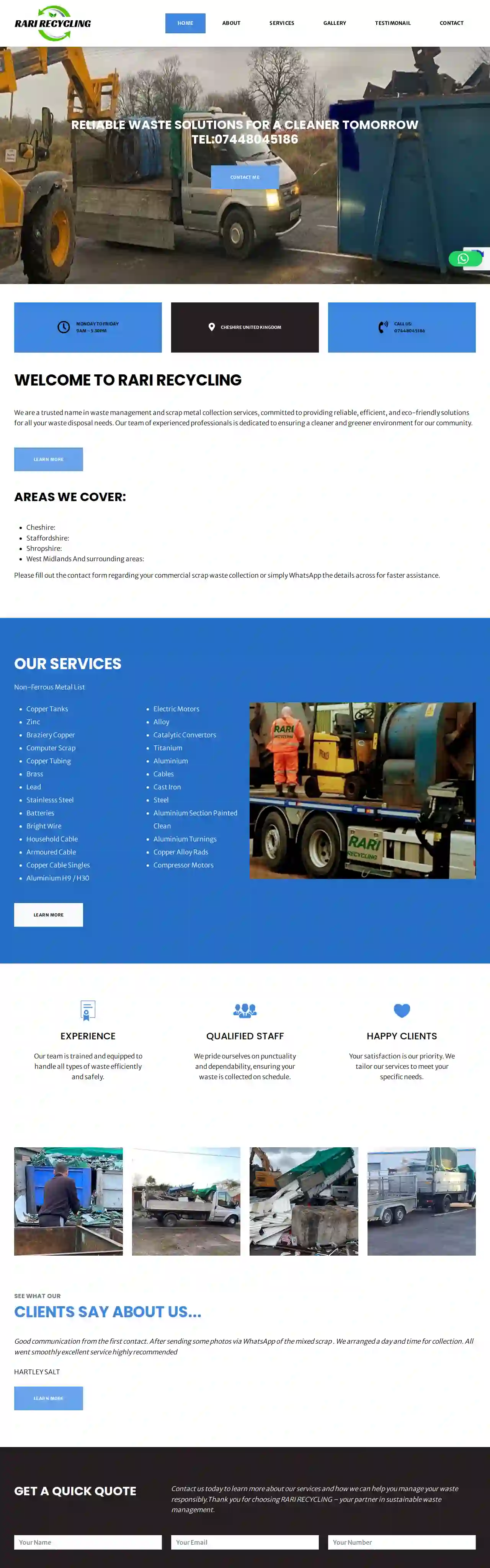 RARI Recycling / Scrap Metal Dealer & Scrap Waste Collections ️